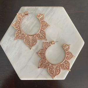 Rose gold hoop earrings
